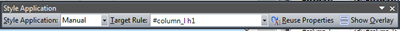 Style Application toolbar set to Manual mode