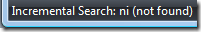 Incremental Search in status bar