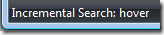 Incremental Search in status bar