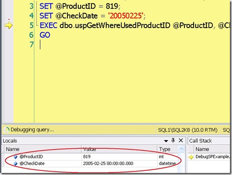 Debugging03 - Variables in Locals window