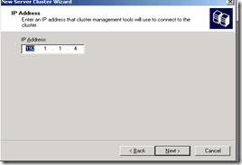 Cluster IP Address