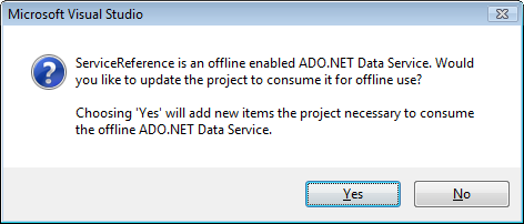 Occasionally Connected ADO.Net Data Service with “Astoria Offline” Preview