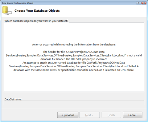 Occasionally Connected ADO.Net Data Service with “Astoria Offline” Preview