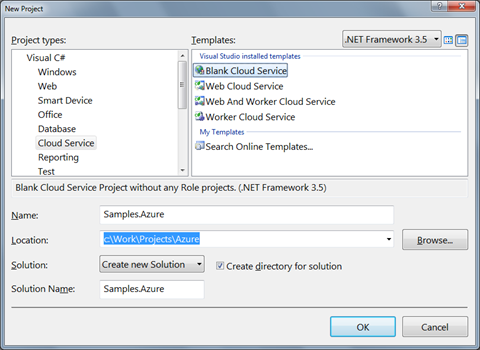 ASP.Net MVC Web Role Windows Azure