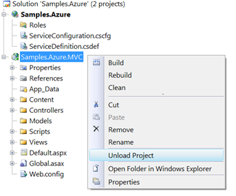 ASP.Net MVC Web Role Windows Azure