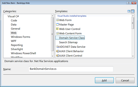 DomainDataSource ASP.Net