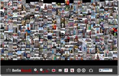 screenshot of the Berlin Wall Photo Mosaic