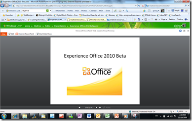 PPT 2010 web app preview ppt screenshot