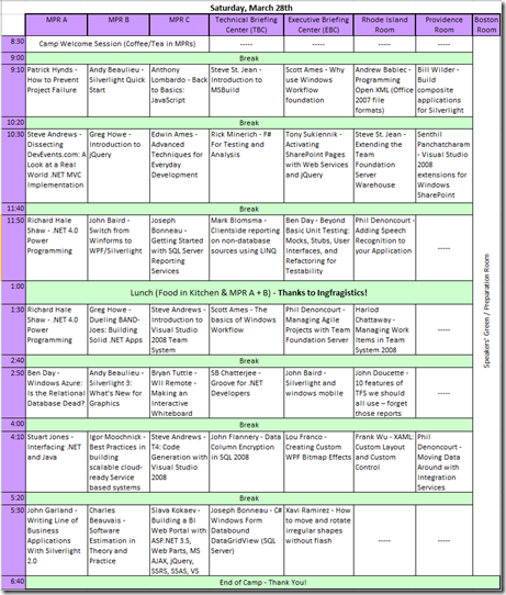 CC11Schedule