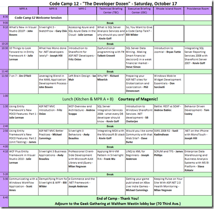 CC12Schedule