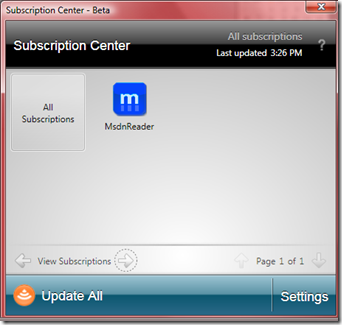 Subscription Center