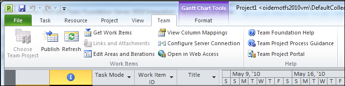 Project and TFS Integration