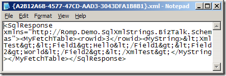 SQL Response Text