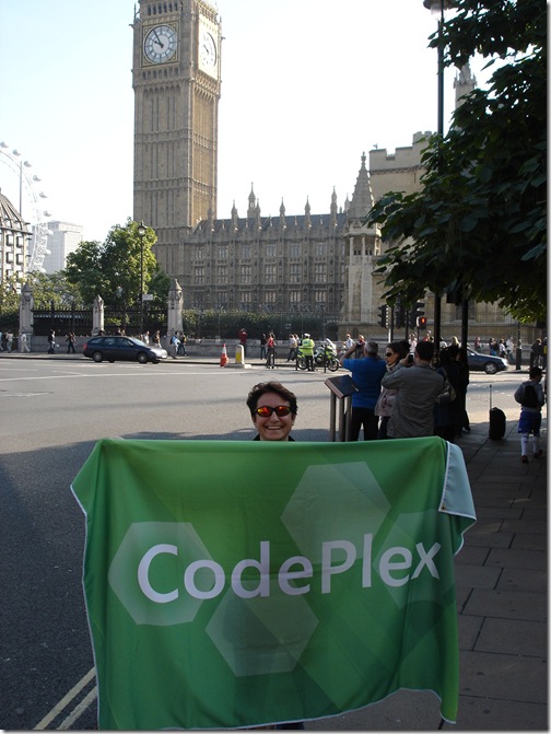 CodePlex flag at Big Ben in london