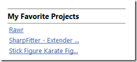 List of My Favorite Projects