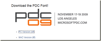 PDC09Font