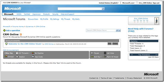 CRM Online Forum