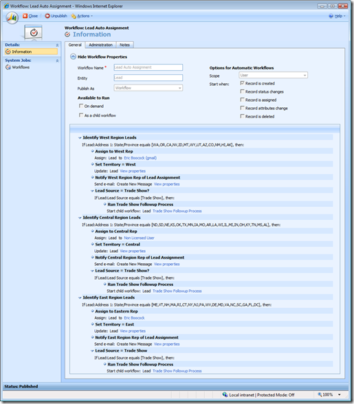 Lead Assignment Workflow