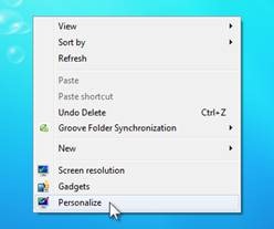 Desktop Context Menu