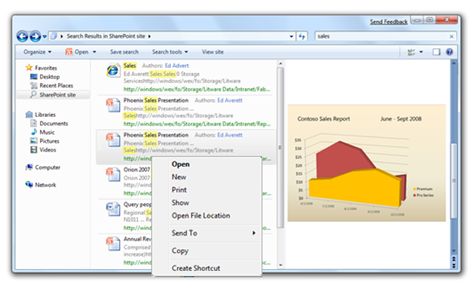 Searching Sharepoint from Windows Explorer in Windows 7