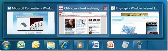 Windows 7 Taskbar Thumbnails