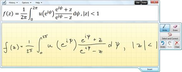 Math Input panel