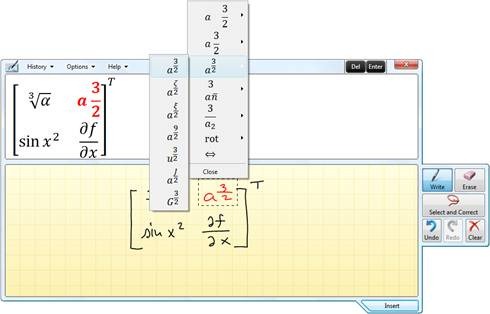 Math Input correction