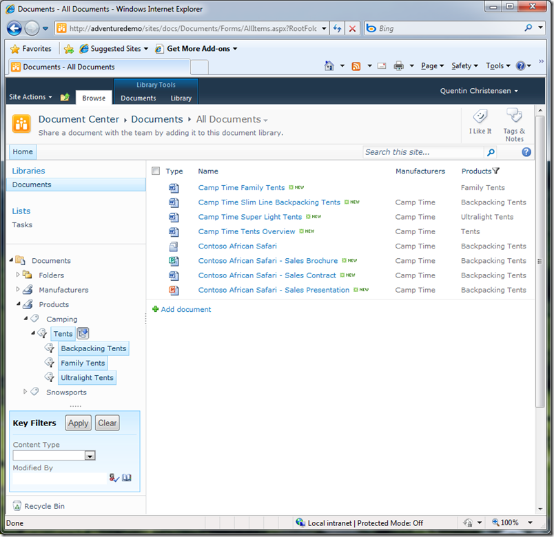 Figure 3 - Metadata Driven Navigation