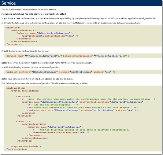 Metadata publishing disabled