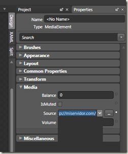 Propiedades de MediaElement en Expression Blend