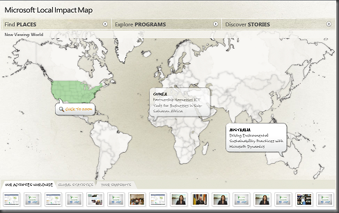 Microsoft Local Impact Map