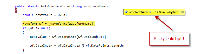 Sticky DataTip