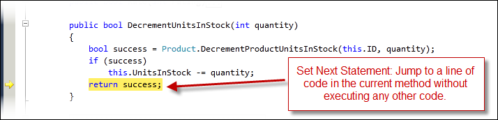 Set Next Statement (CTRL+SHIFT+F10)