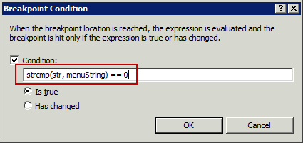 Breakpoint Condition