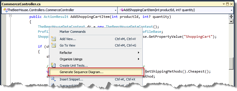 Generate Sequence Diagram