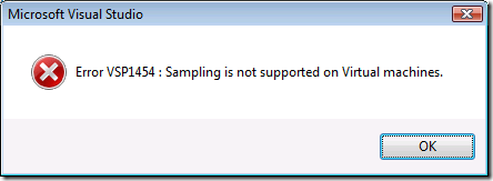 Error VSP1454 dialog