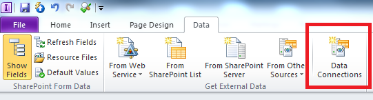 Data Ribbon tab - Data Connections