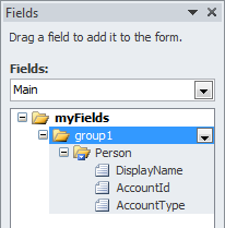 Fields Task pane