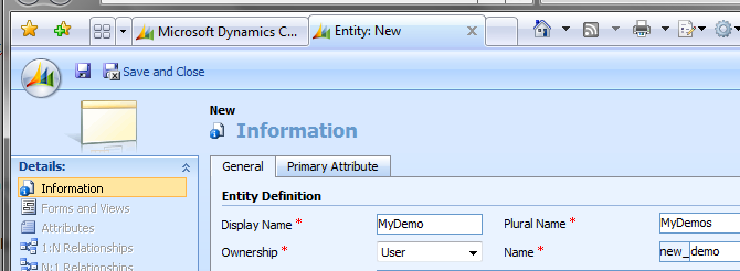 CRMMyDemoEntity