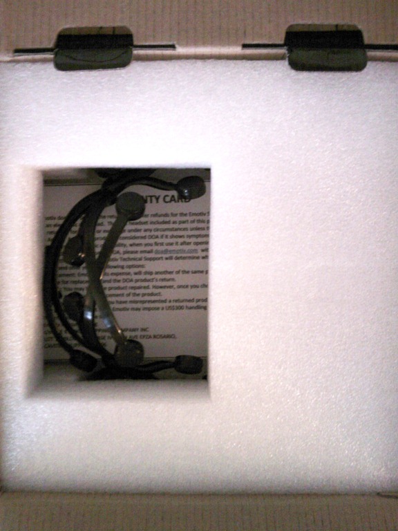 Epoc neuroheadset in packaging.