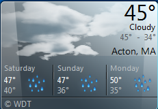 Weather widget