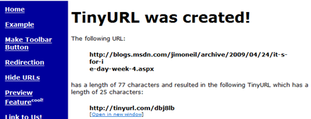 TinyURL page