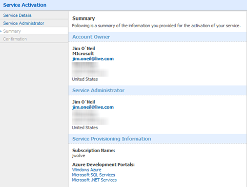 Service Activation: Summary