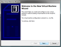 New Virtual Machine Wizard