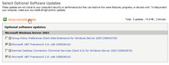 Select Optional Software Updates