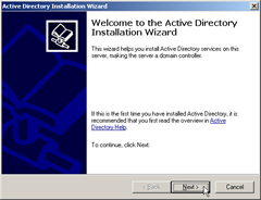 Active Directory Installation Wizard