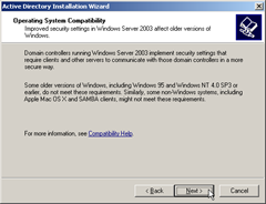 Active Directory Installation Wizard