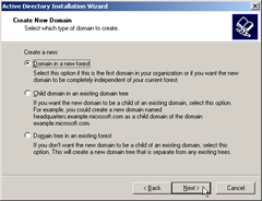 Active Directory Installation Wizard