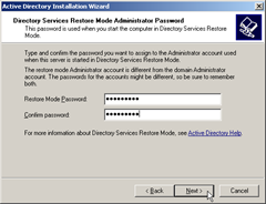 Active Directory Installation Wizard