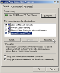 Local Area Connection Properties